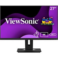 ViewSonic Ergonomic VG2756-4K - 4K UHD IPS Monitor with Built-In Docking, USB-C, RJ45, 40 Degree Tilt - 350 cd/m² - 27"