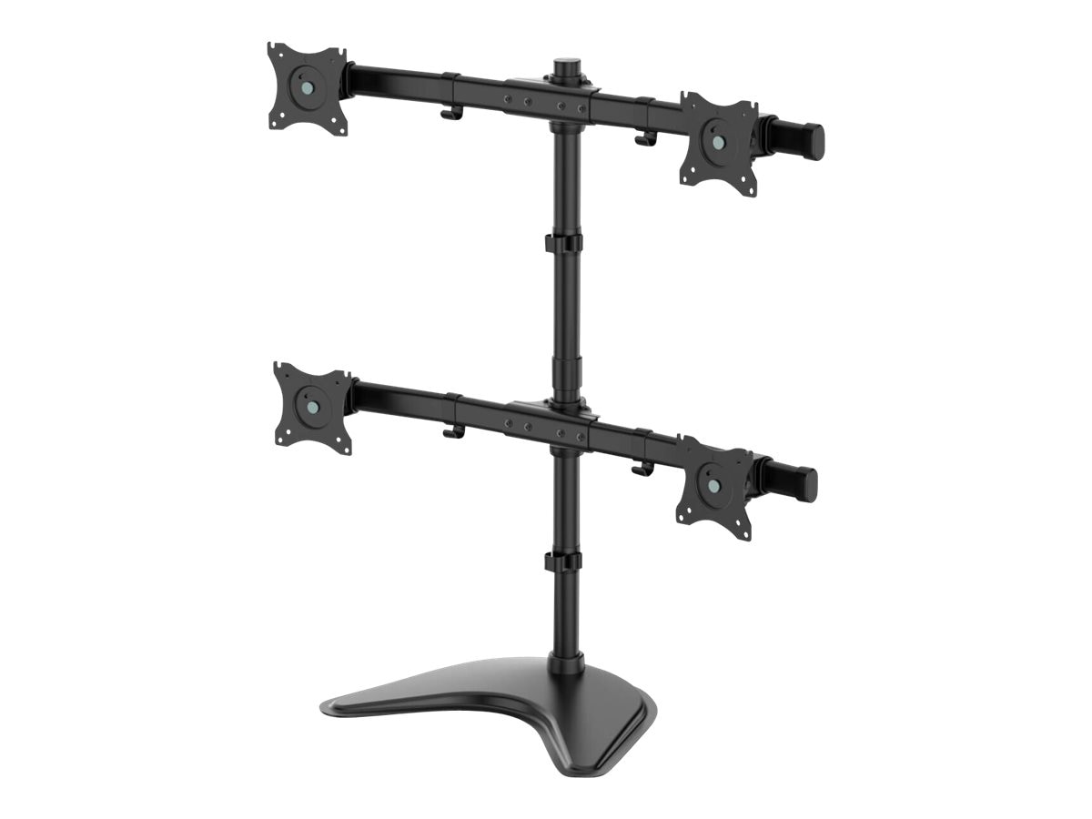 Tripp Lite TV Desk Mount Monitor Stand Quad-Display Swivel Tilt for 13" to 27" Displays stand - full-motion - for 4