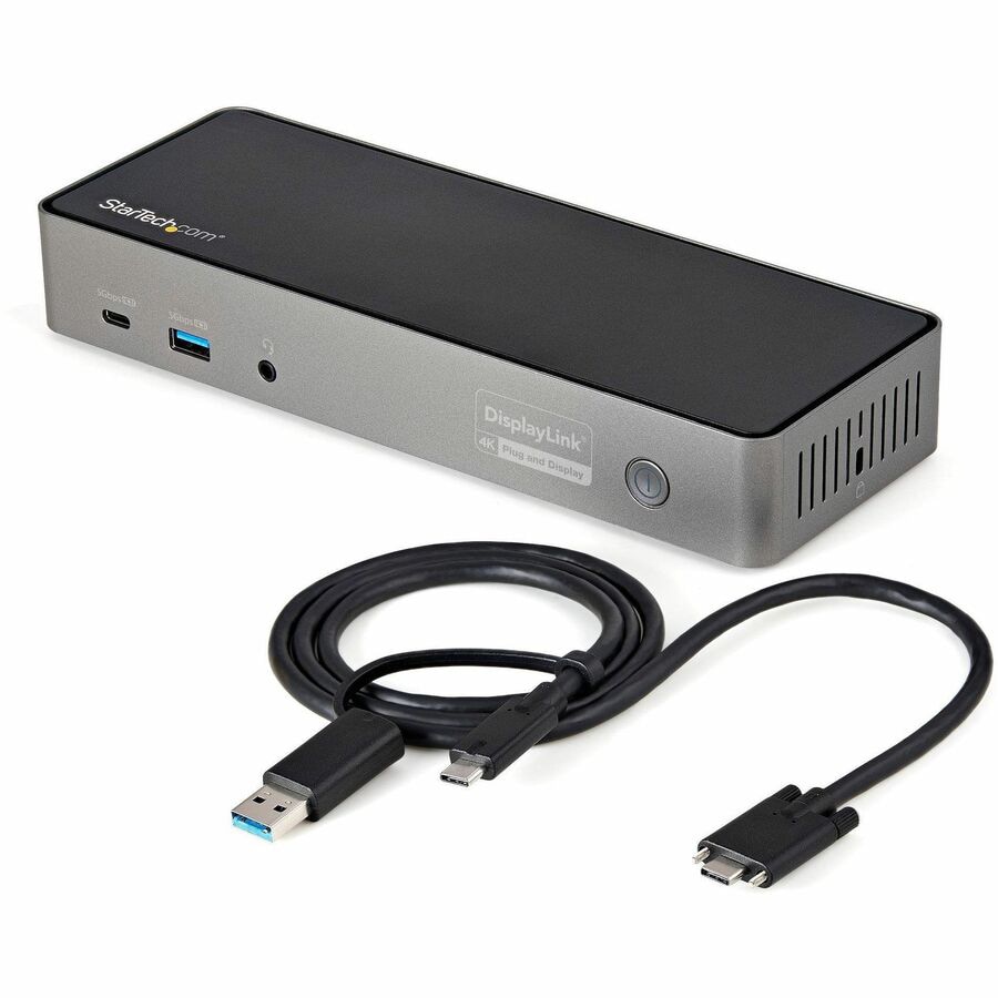 StarTech.com USB-A/USB-C Hybrid Dock, Triple 4K 60Hz HDMI/DisplayPort Docking Station - 85W PD - USB Docking Station