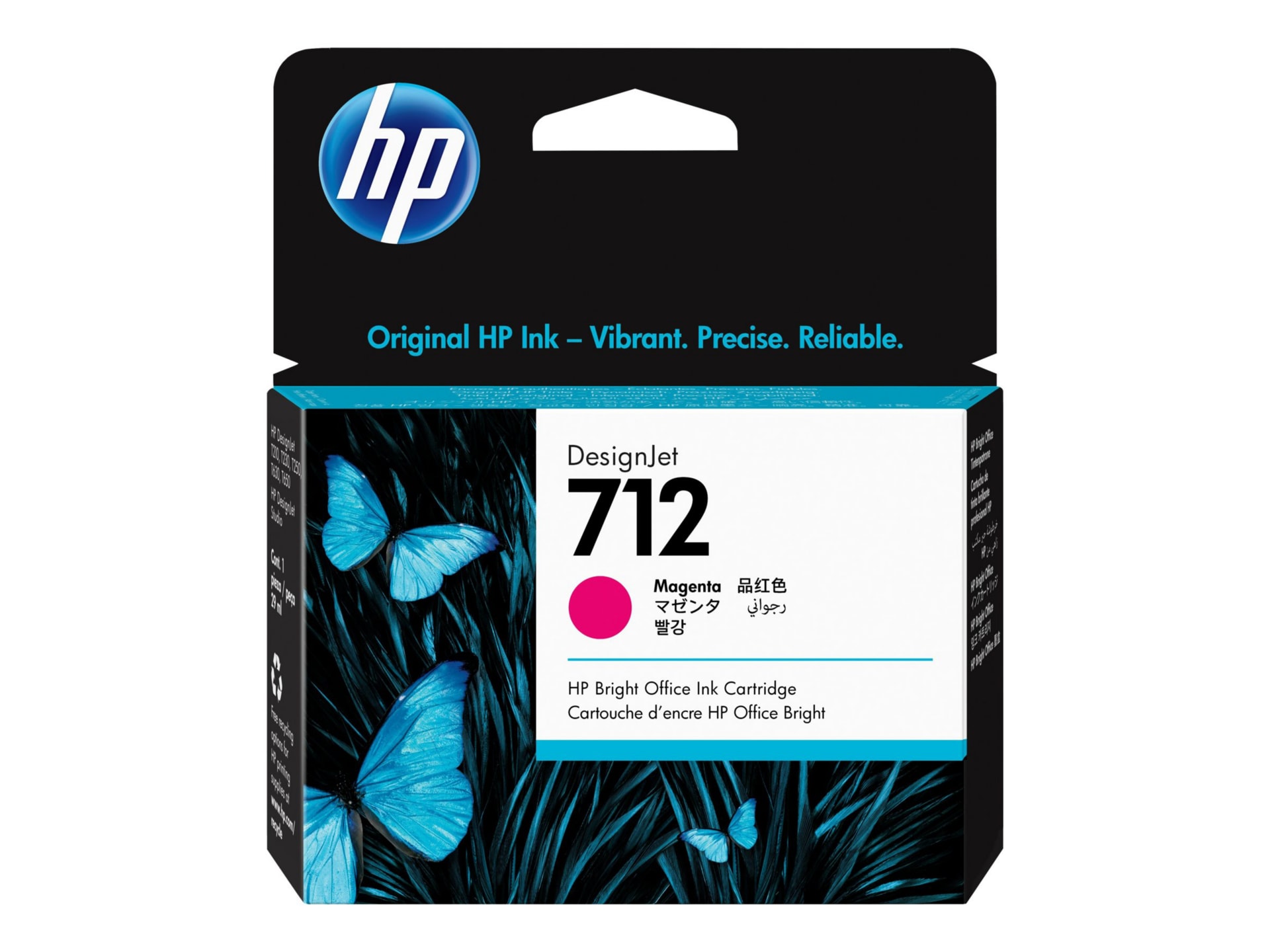 HP 712 Original Inkjet Ink Cartridge - Magenta - 1 Each