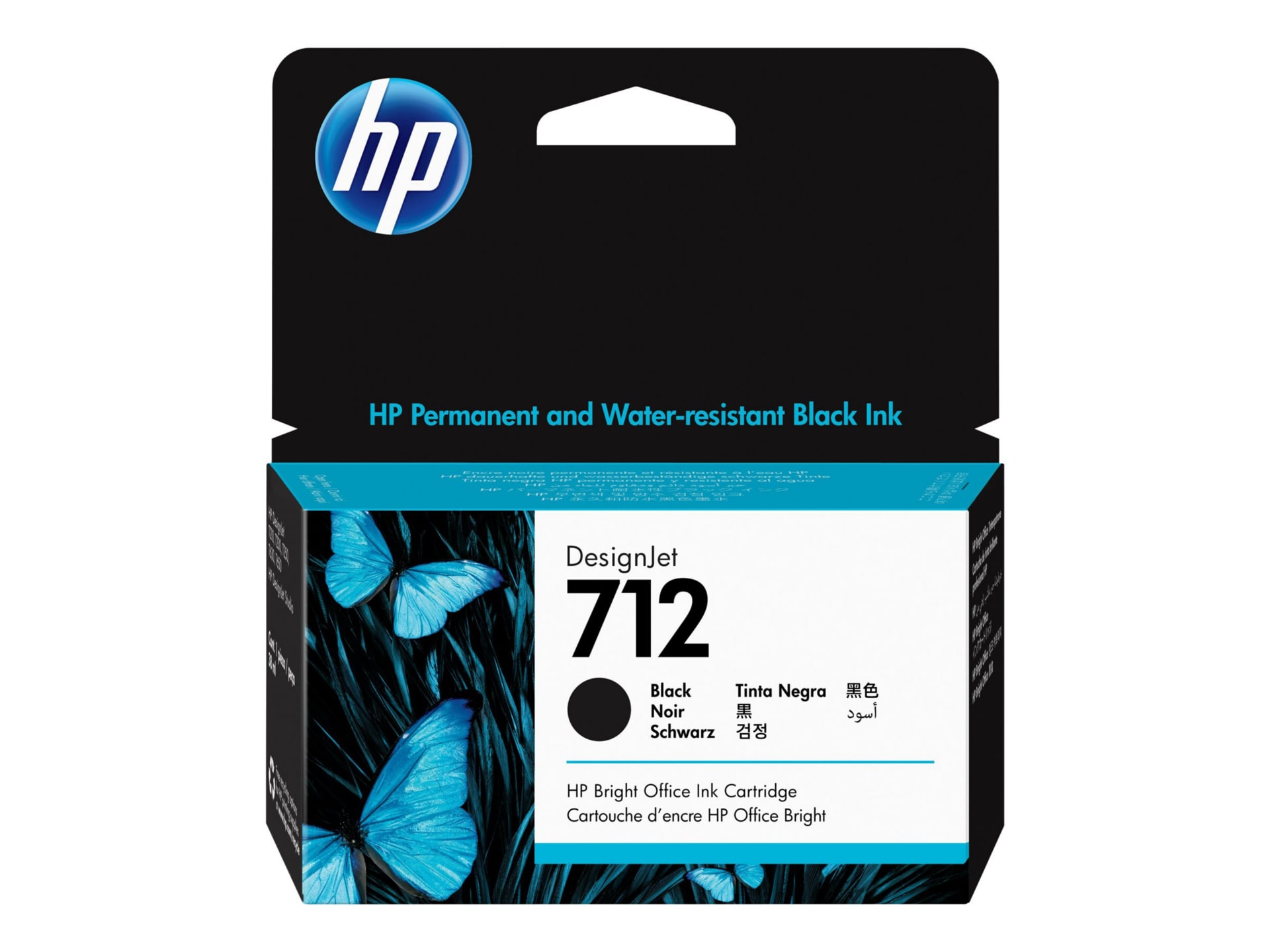 HP 712 Original Inkjet Ink Cartridge - Black - 1 Each