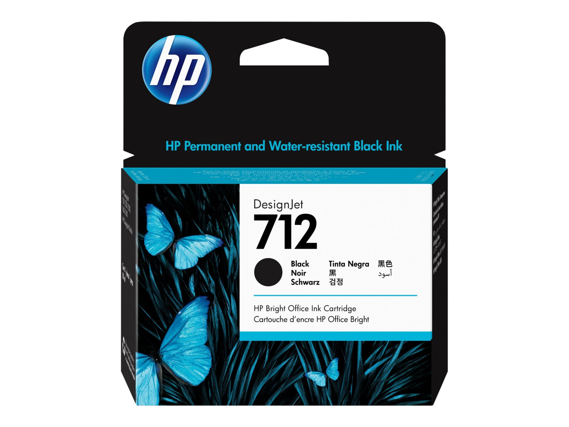 HP 712 Original High Yield Inkjet Ink Cartridge - Black - 1 Each
