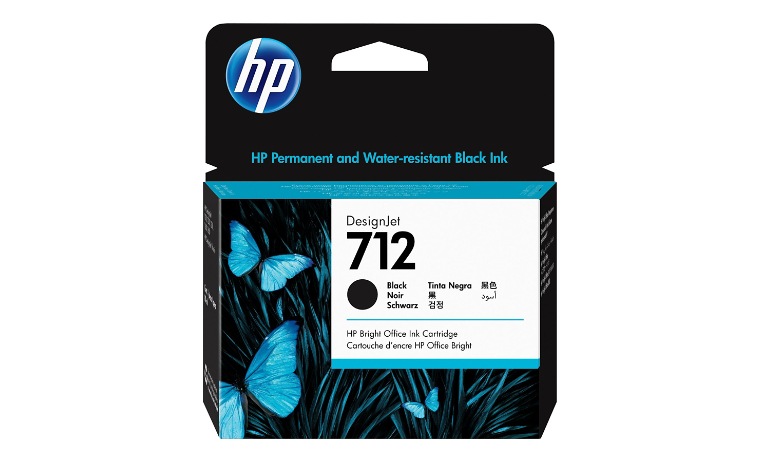 HP 712 Original High Yield Inkjet Ink Cartridge - Black - 1 Each