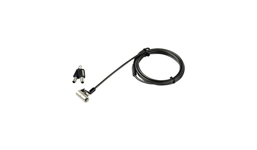 StarTech.com 6.5' (2m) 3-in-1 Universal Laptop Cable Lock - Keyed Security Lock for K-Slot, Nano & Wedge Slot