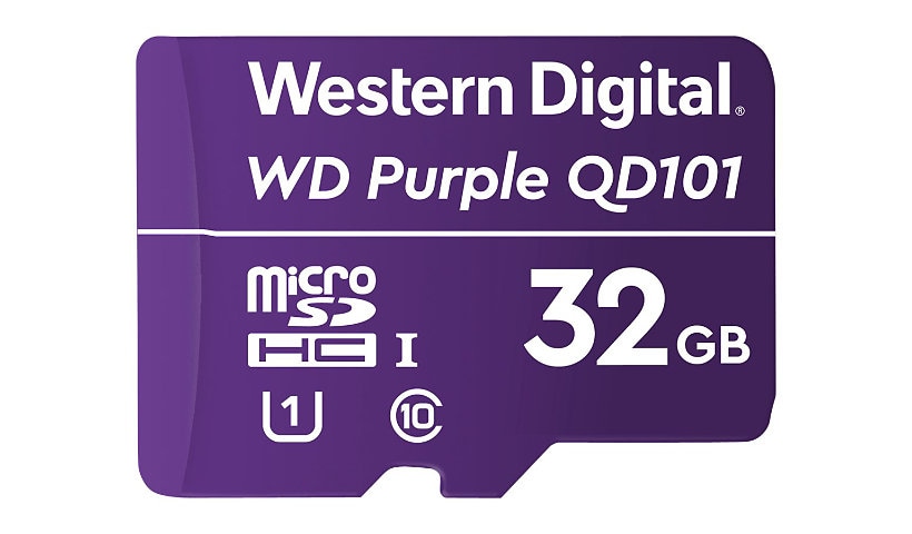 WD Purple SC QD101 WDD032G1P0C - flash memory card - 32 GB - microSDHC