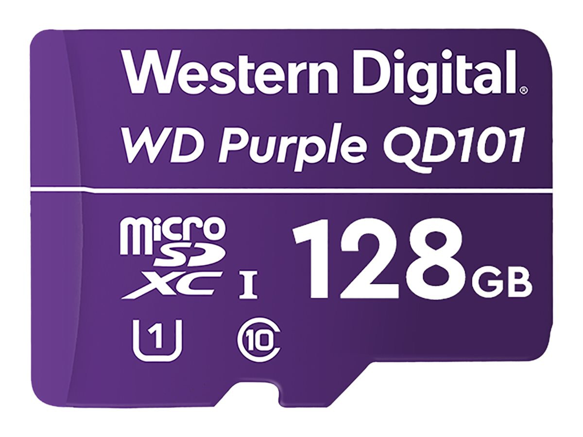 WD Purple SC QD101 WDD128G1P0C - flash memory card - 128 GB - microSDXC UHS
