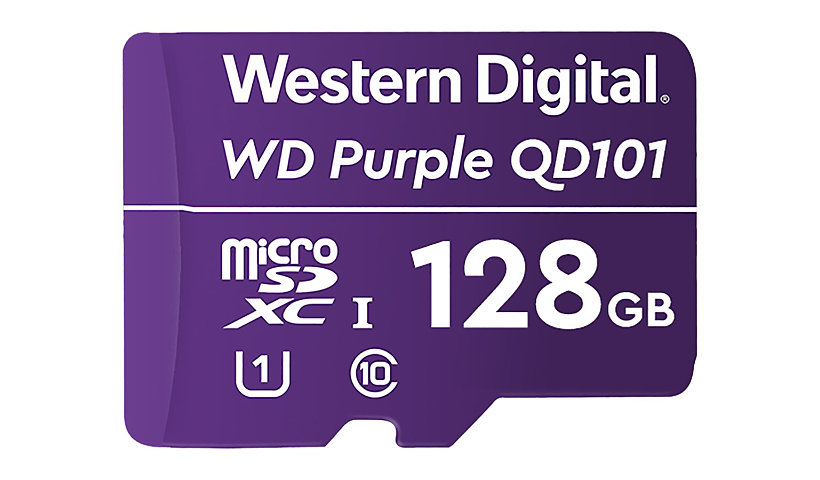 WD Purple SC QD101 WDD128G1P0C - flash memory card - 128 GB - microSDXC UHS-I