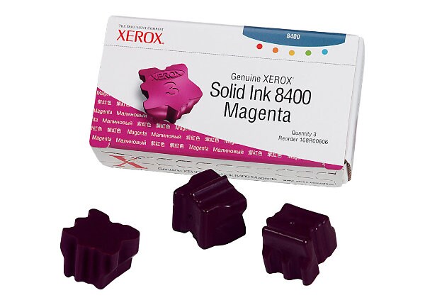 Xerox solid inks magenta 3 sticks for Phaser 8400