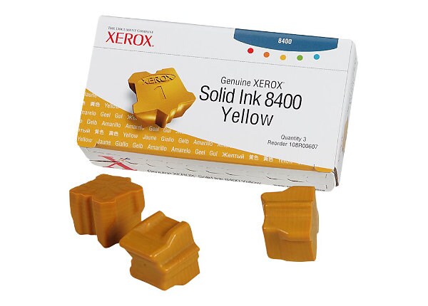 Xerox Yellow solid inks 3 sticks for Phaser 8400