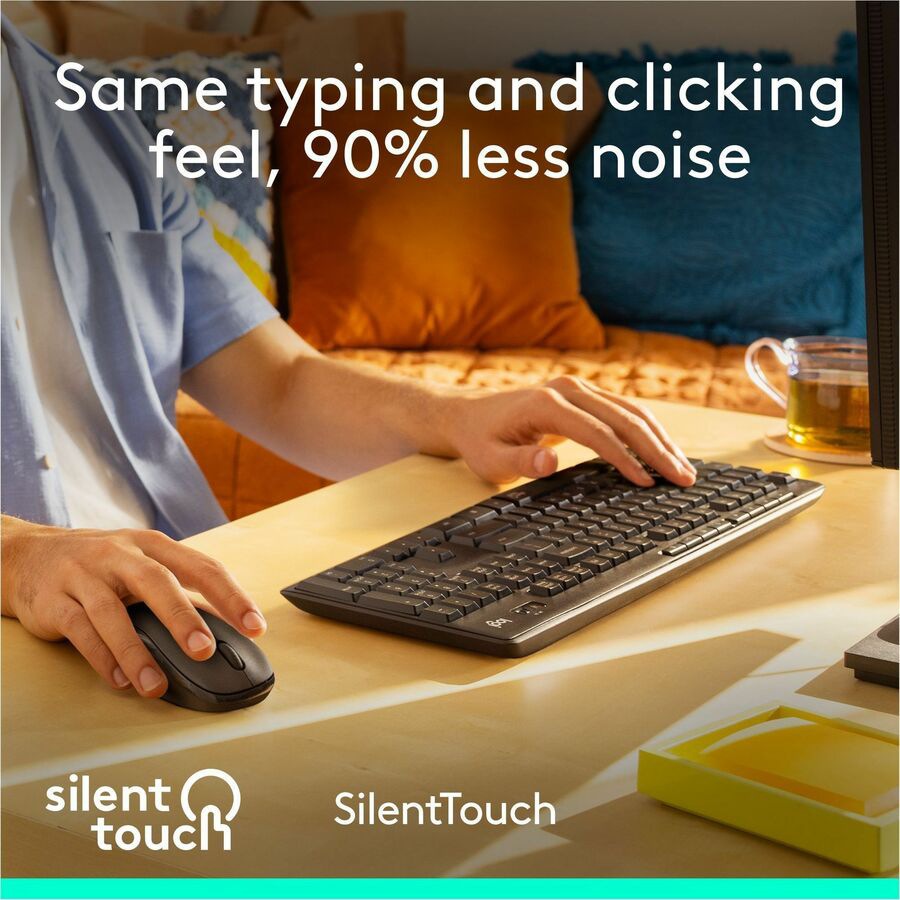 Thumbnail 2 of 19 for Logitech MK295 Silent - keyboard and mouse set - graphite