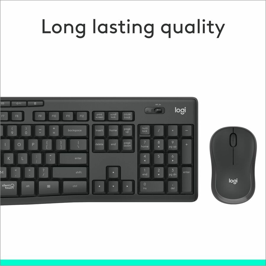 Thumbnail 6 of 19 for Logitech MK295 Silent - keyboard and mouse set - graphite
