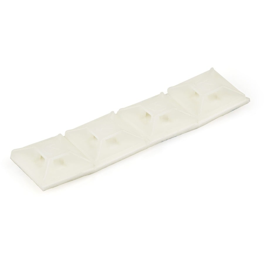 StarTech.com 100 PK Cable Tie Mounts with Adhesive for 0.13in (3.2mm) Wide Zip Ties - Nylon/Plastic