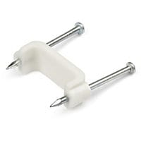 StarTech.com 100 Pack Cable Clips with Nails - Two Steel Nails - Reusable Nail-in Clamps - Cord Mounting