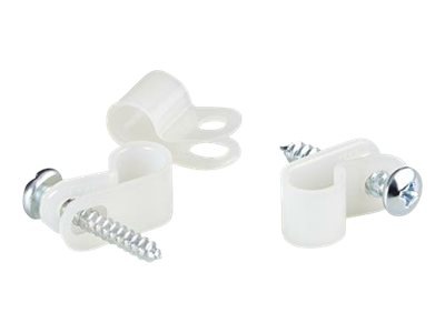 Thumbnail 3 of 13 for StarTech.com 100 Screw Mount Cable Clamps R-Type Reusable Nylon Clips Large, TAA