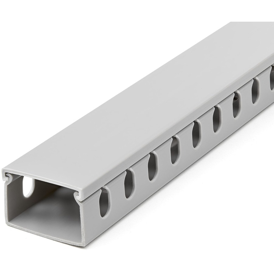 StarTech.com Cable Management Raceway with Cover 1-1/2"(38mm)W x 1"(25mm)H, 6.5ft(2m) length, 3/8"(8mm) Slots, Wall TAA