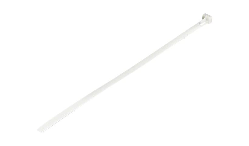 StarTech.com 100 Pack 10" Reusable Cable Ties/White Nylon Zip Tie Wraps/UL