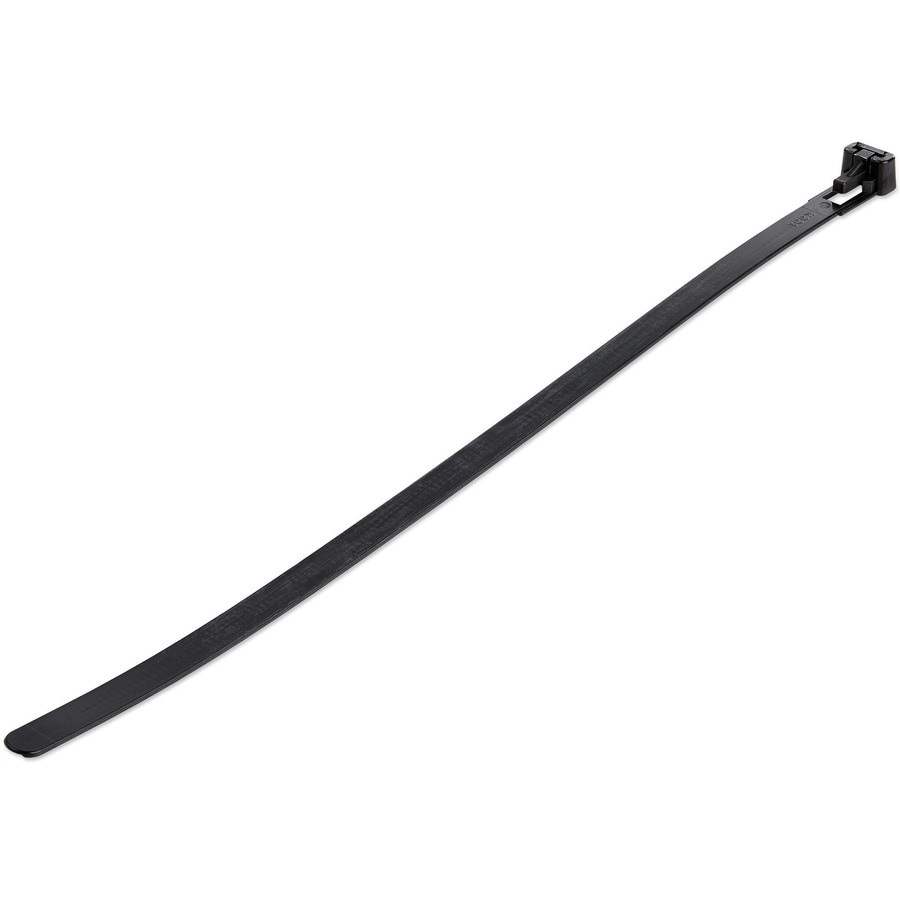 StarTech.com 10" Reusable Cable Ties - 2-1/2" Dia, 50lb Tensile Strength, In/Outdoor, 100 PK - Black