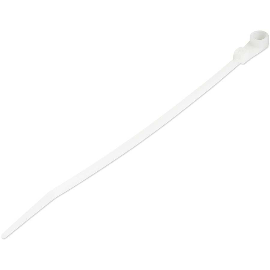 StarTech.com 6"(15cm) Cable Ties with Mounting Hole, 1-1/2"(40mm) Dia, 40lb(18kg) Tensile Strength, Nylon Zip Ties, TAA
