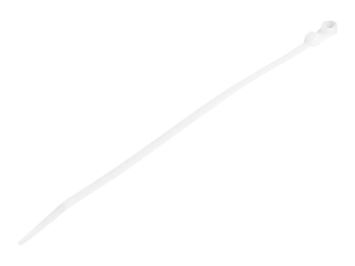 StarTech.com 8"(20cm) Cable Ties with Mounting Hole, 2"(52mm) Diameter, 50l