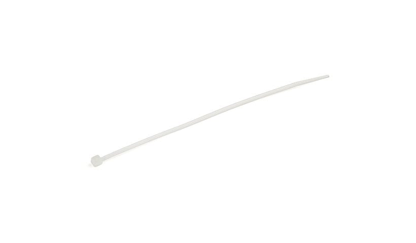 StarTech.com 6" Cable Ties - 1-3/8" Dia, 40lb Tensile Strength, Nylon, UL Listed, 100 Pack - White