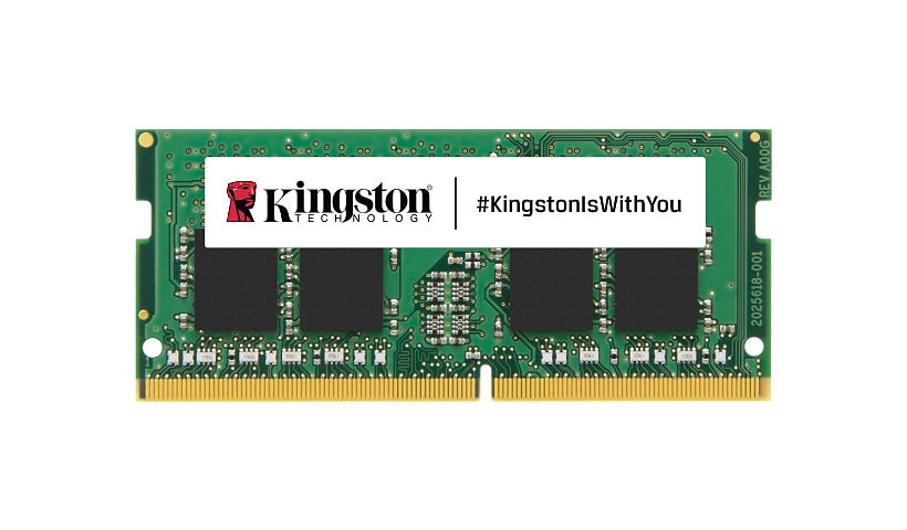 Kingston ValueRAM - DDR4 - module - 8 GB - SO-DIMM 260-pin - 3200 MHz / PC4-25600 - unbuffered