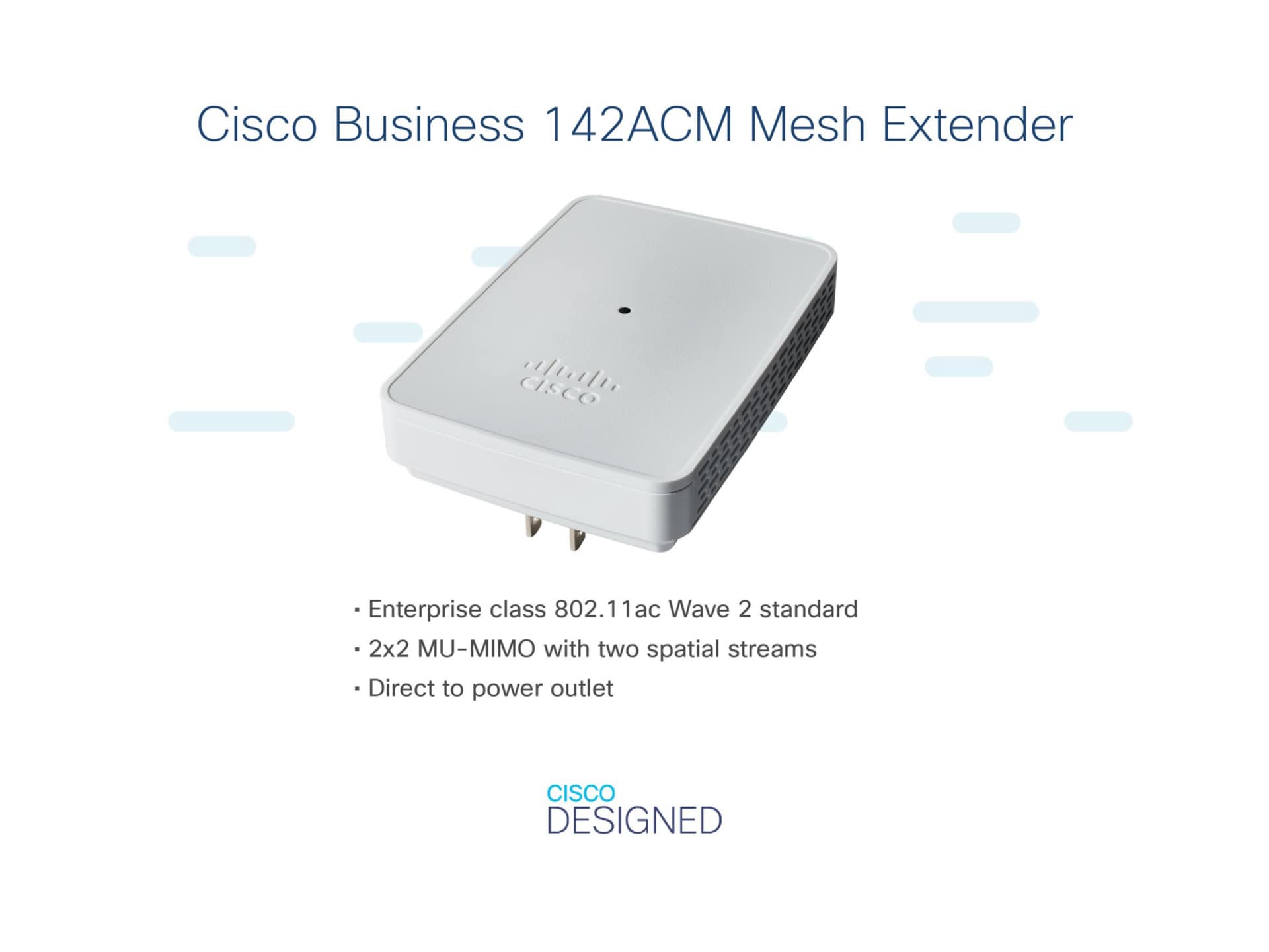 Cisco Business 142ACM Mesh Extender - Wi-Fi range extender - Wi-Fi 5