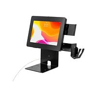 CTA Single VESA Plate POS Station with Printer Stand, Magnetic Scanner & Ca