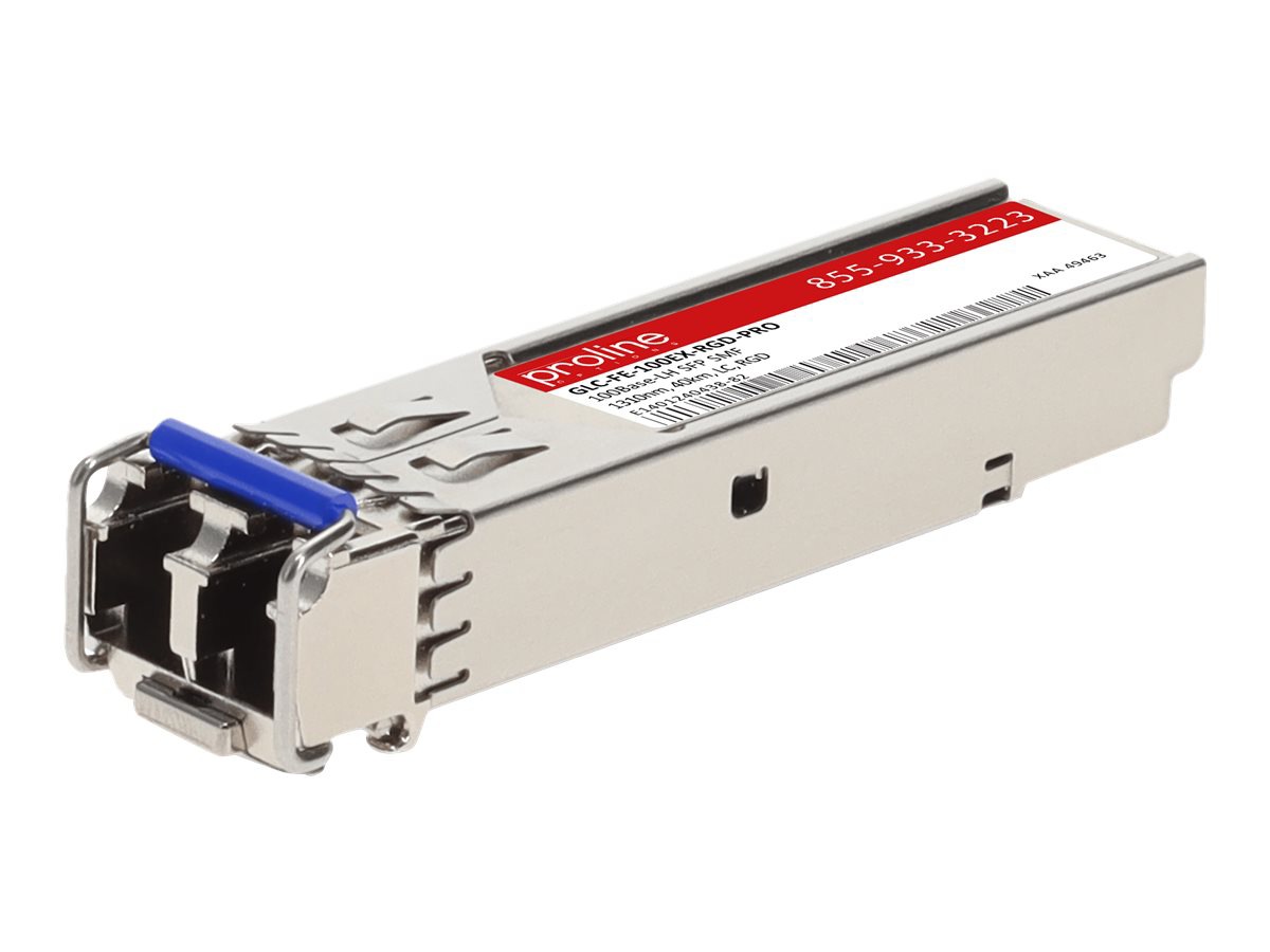 Proline Cisco GLC-FE-100EX Compatible TAA 100Base-LH SFP Transceiver (SMF,
