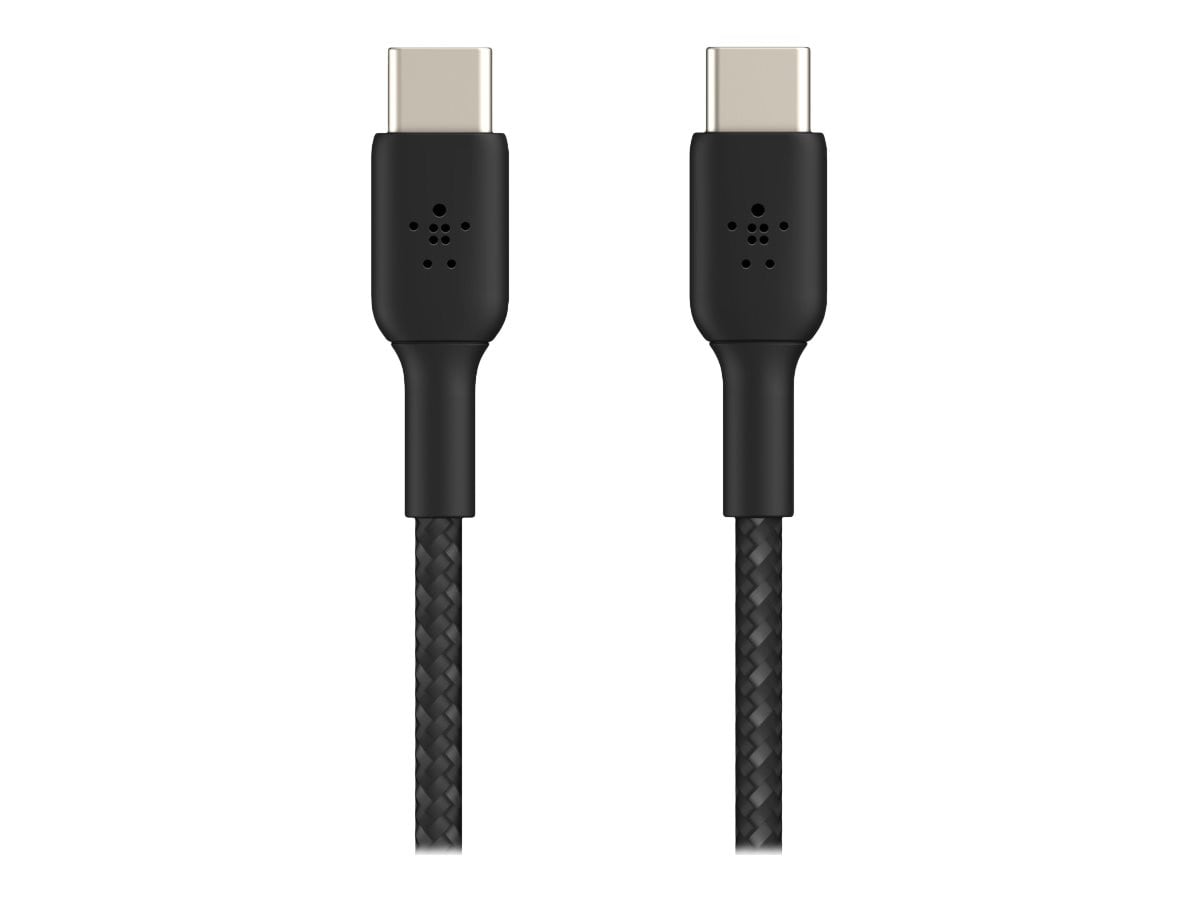 Belkin 6' USB-C to USB-C Braided Cable - 6ft/2M - Black