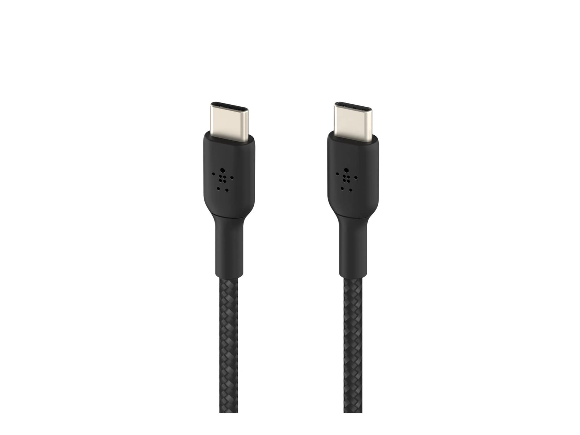 Belkin 6' USB-C to USB-C Braided Cable - 6ft/2M - Black