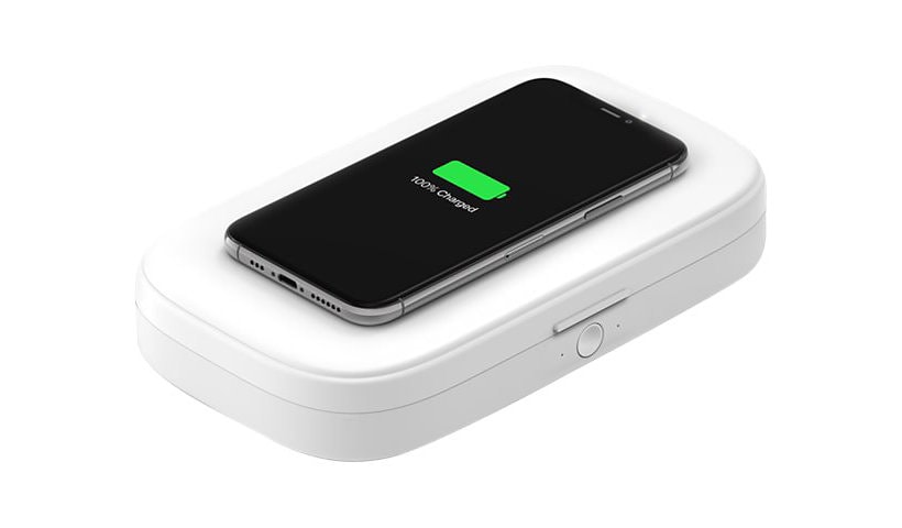 Belkin UV Sanitizer for Phone + Wireless Charger - White
