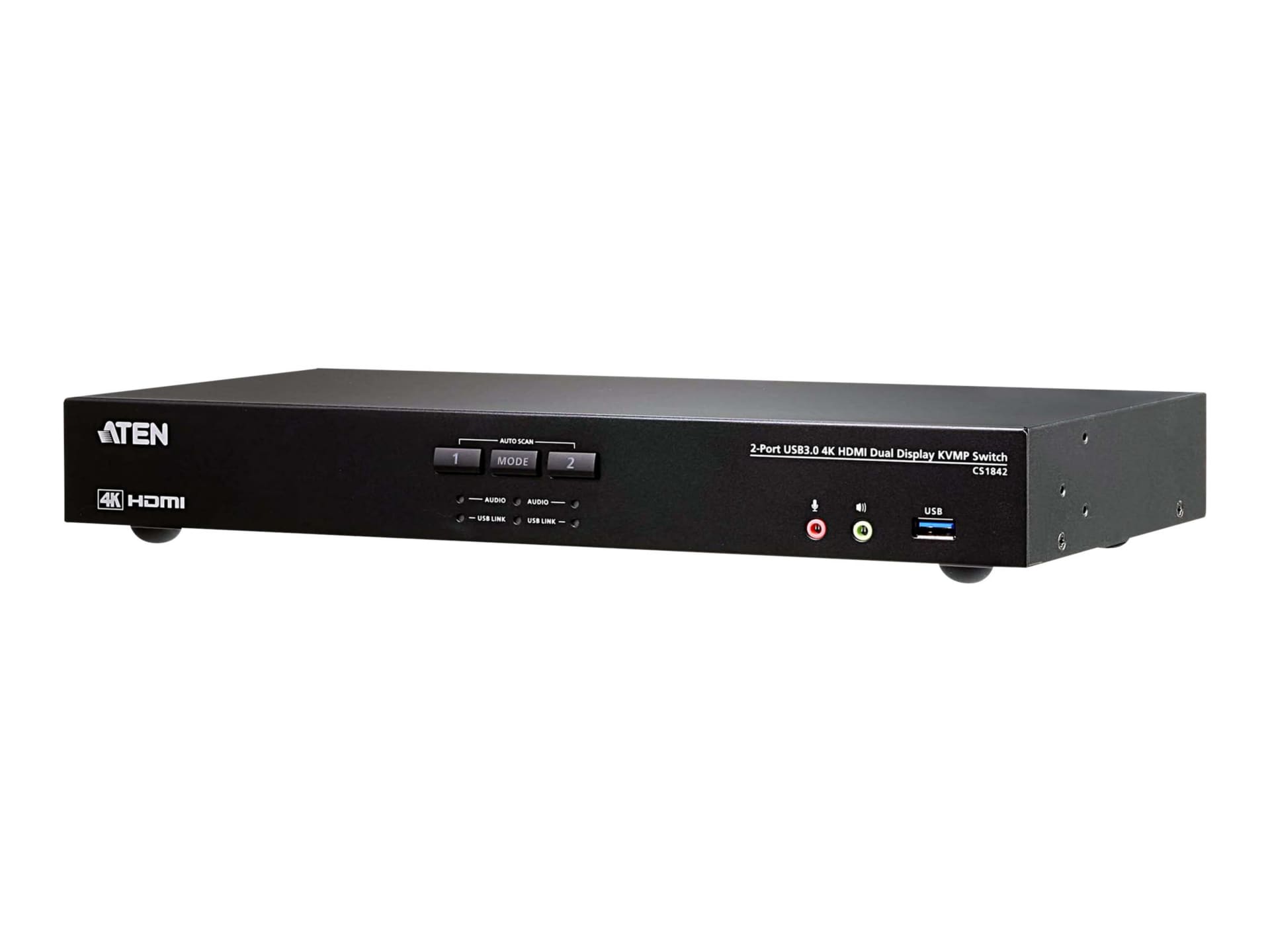 ATEN CS1842 2-Port USB 3.0 4K HDMI Dual Display KVMP Switch - KVM / audio / USB switch - 2 ports