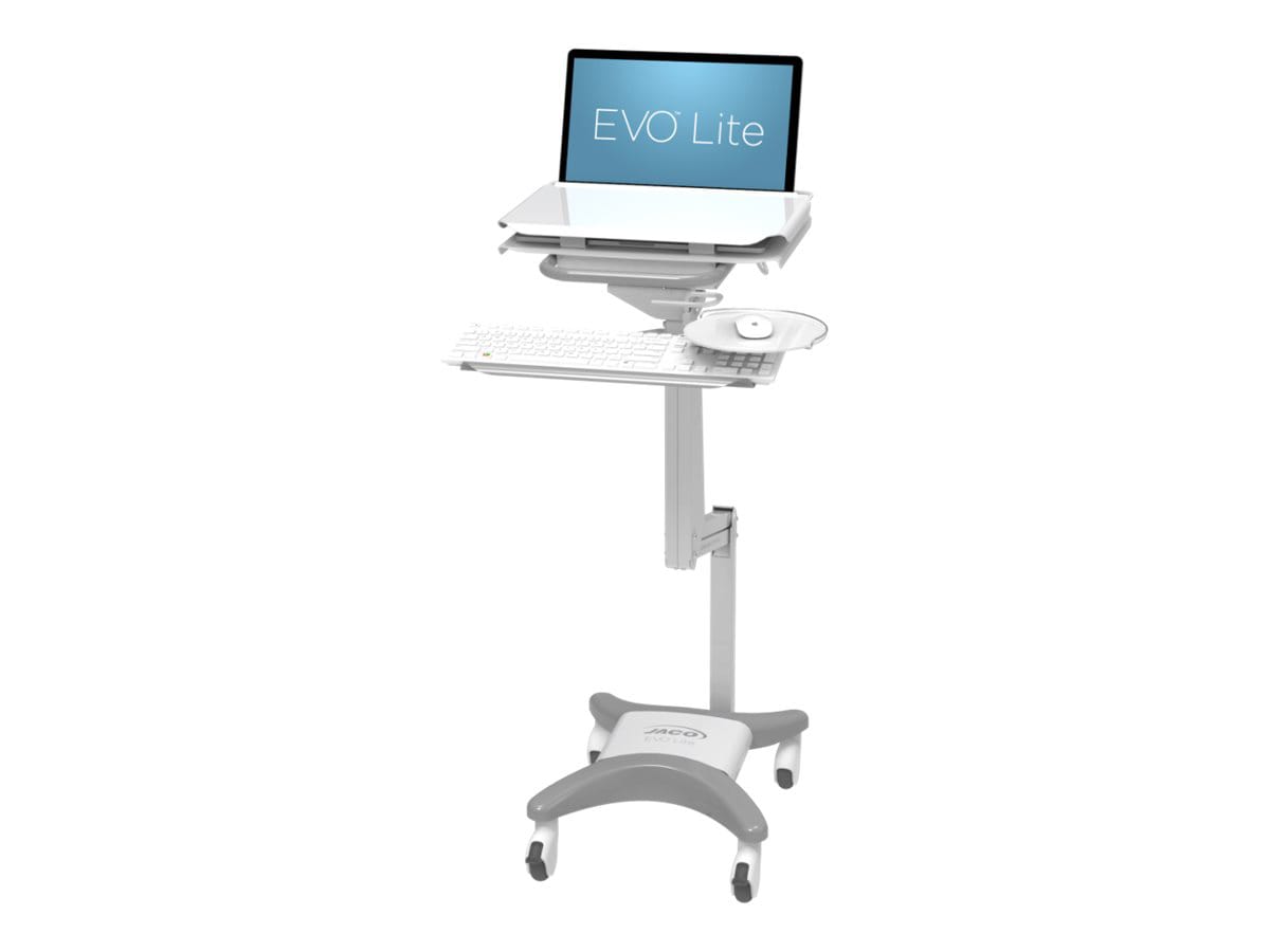 JACO EVO Lite Laptop Cart with Secure Worksurface and Keyboard / Mouse Tray