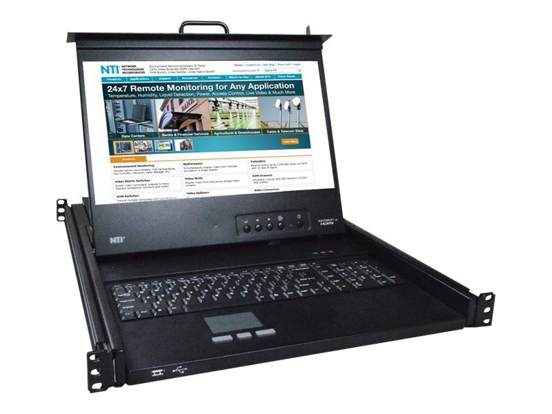 NTI RACKMUX 4K17-N-4HD4K - KVM console - 4K - 17.3" - TAA Compliant