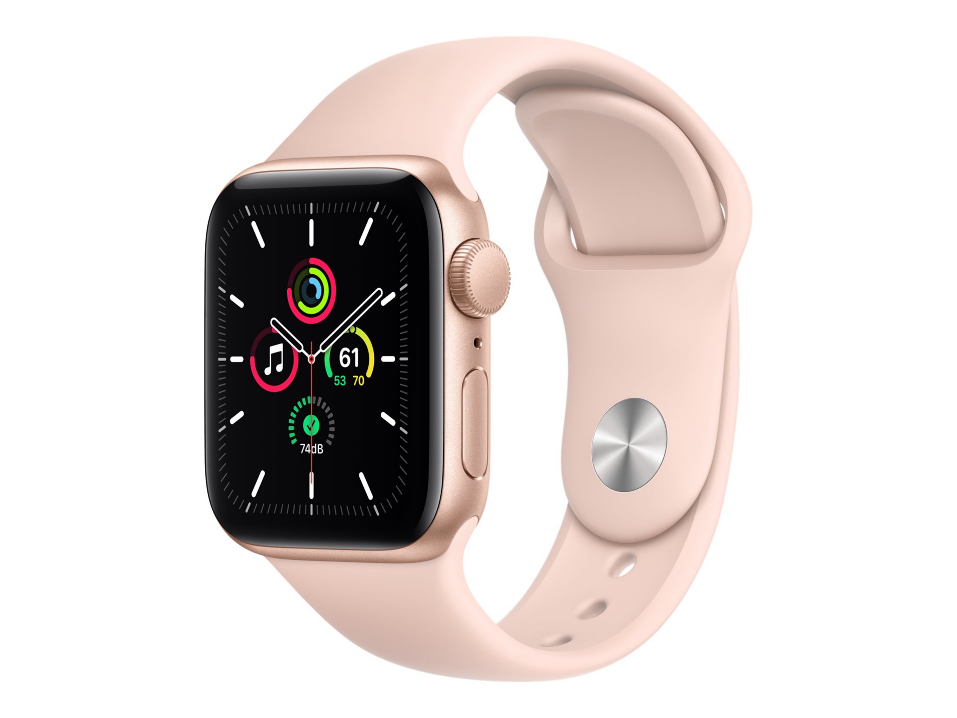Apple Watch SE (GPS) - gold aluminum - smart watch with sport band - pink sand - 32 GB