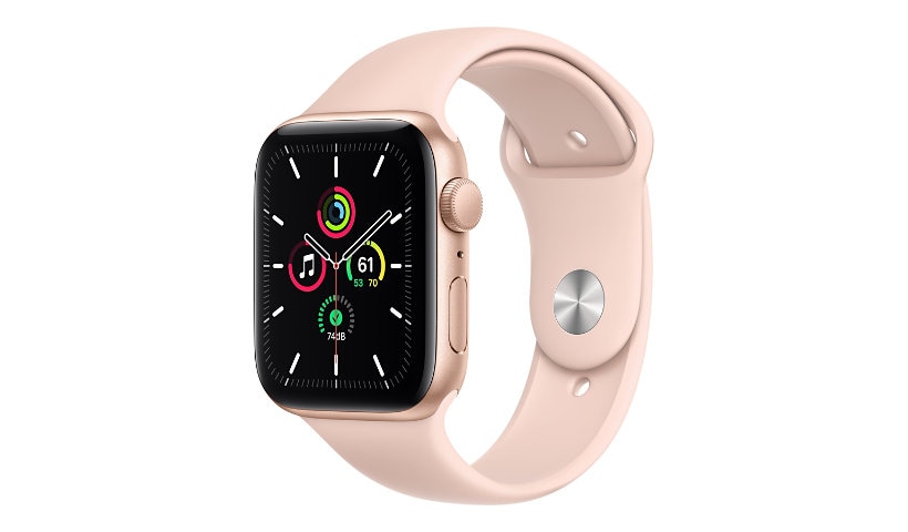 Apple Watch SE (GPS) - gold aluminum - smart watch with sport band - pink s