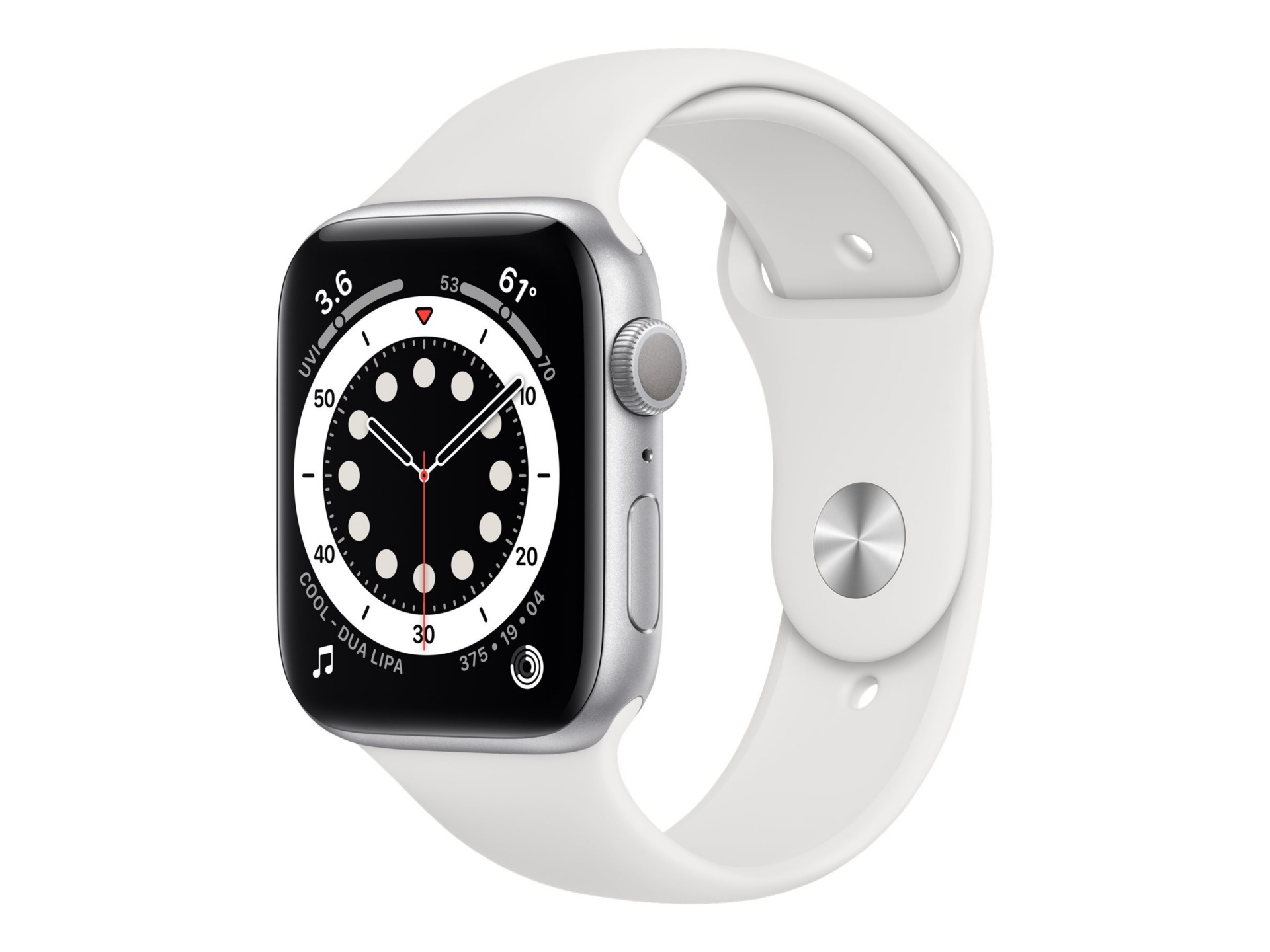 Apple Watch Series 6 (GPS) - silver aluminum - smart watch with sport band