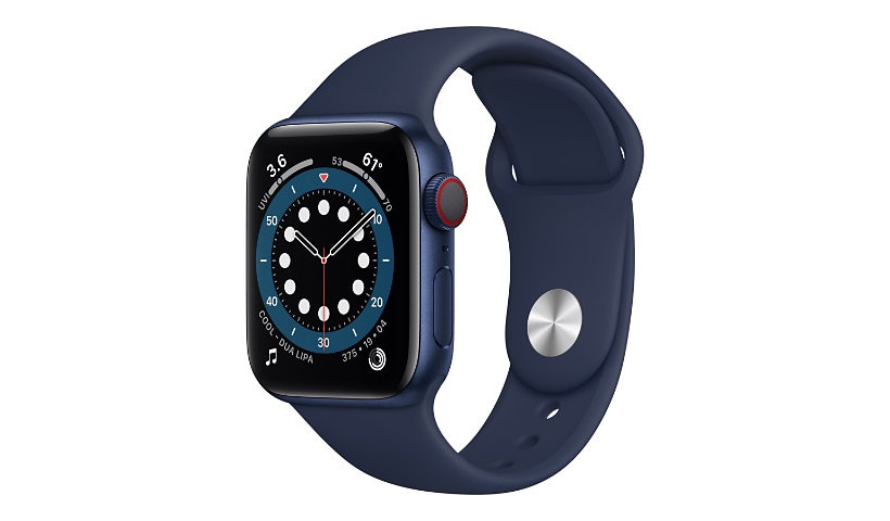 Apple Watch Series 6 (GPS + Cellular) - blue aluminum - smart watch with sp