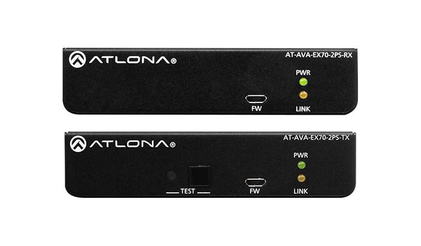 Atlona Avance AT-AVA-EX70-2PS-KIT - transmitter and receiver - video/audio extender - HDMI, HDBaseT
