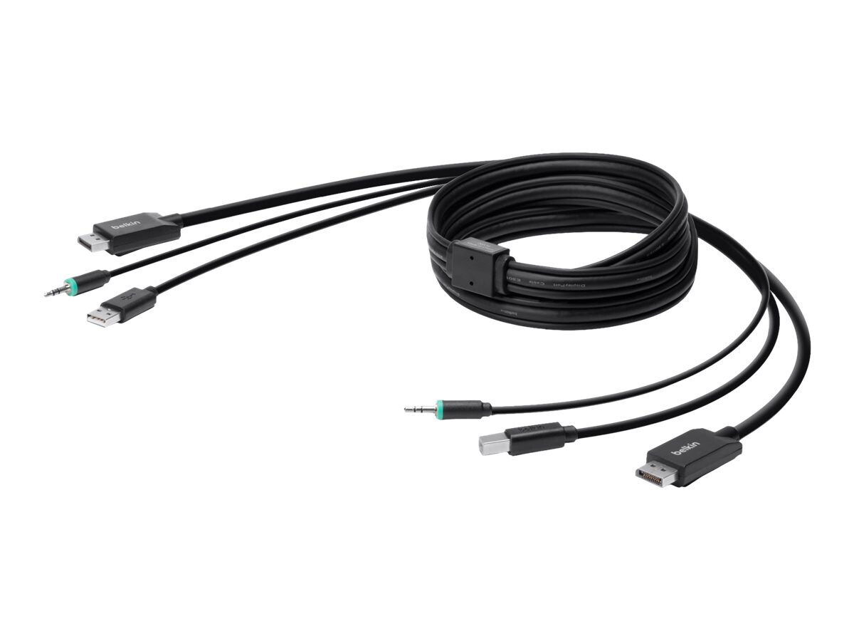 Belkin Secure KVM Combo Cable - keyboard / video / mouse / audio cable - TA