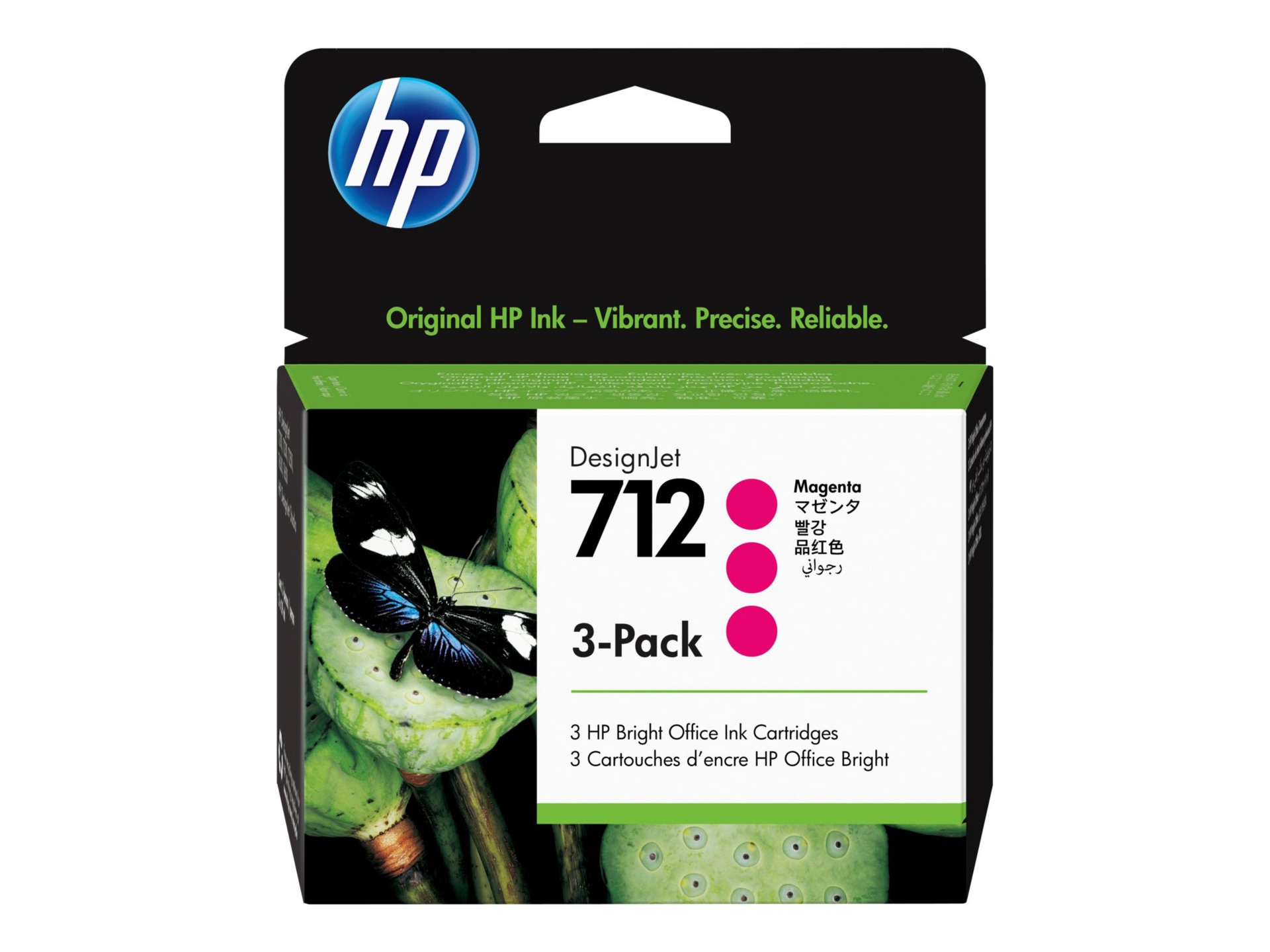 HP 712 Original Inkjet Ink Cartridge - Magenta - 3 / Pack