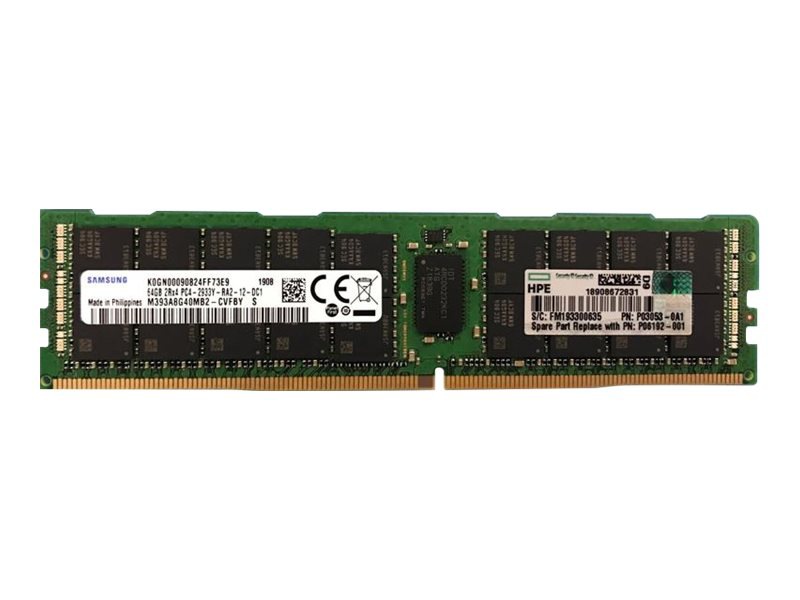 HPE SimpliVity - DDR4 - kit - 768 GB: 12 x 64 GB - LRDIMM 288-pin - 2933 MHz / PC4-23400 - LRDIMM