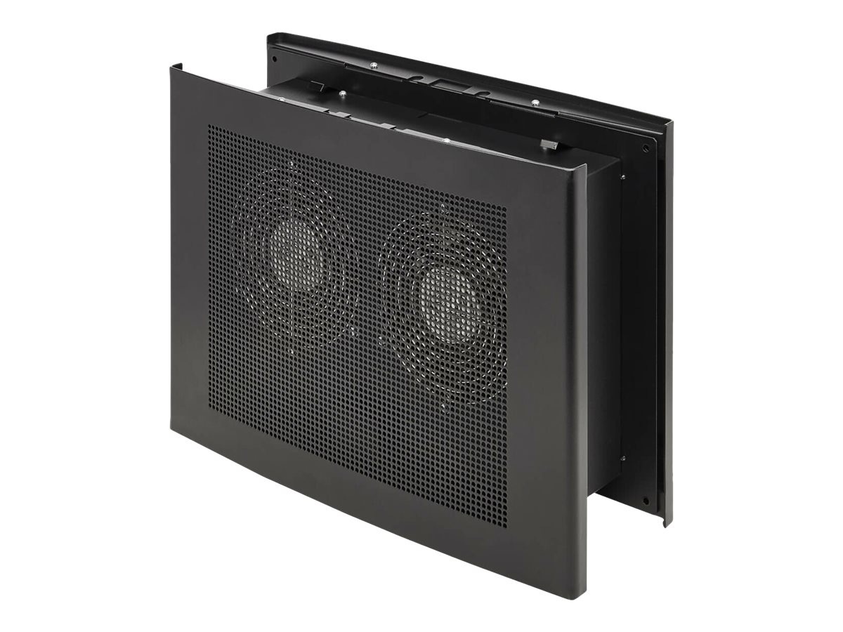 Tripp Lite Wiring Closet Exhaust Fan, 475 CFM, NEMA 5-15P Input, Black - rack fan kit