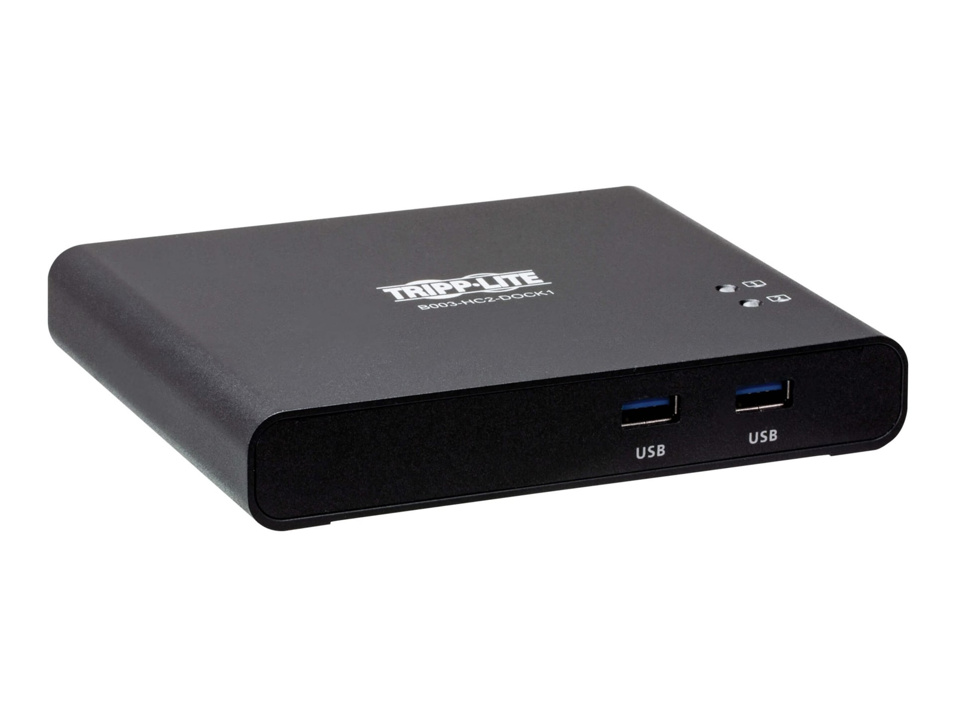 Eaton Tripp Lite series USB C KVM Dock 2-Port 4K HDMI USB-A Hub PD Charging USB 3.2 Gen 1 Black - KVM switch - 2 ports -