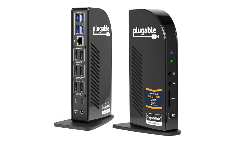 Plugable UD-ULTC4K - docking station - USB-C 3.1 - 3 x HDMI, 3 x