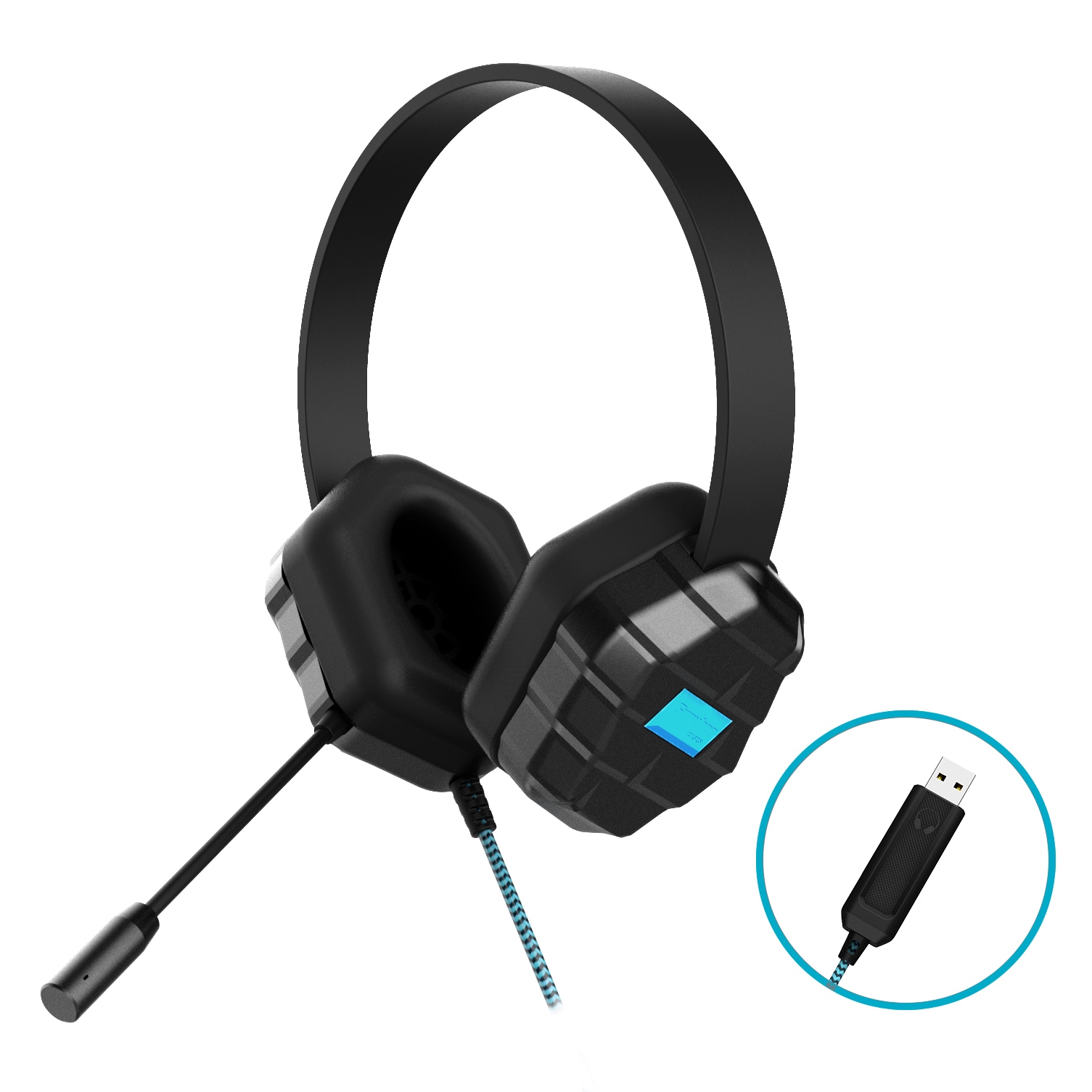DropTech Headset B2 w/ Vol & Mic - Black