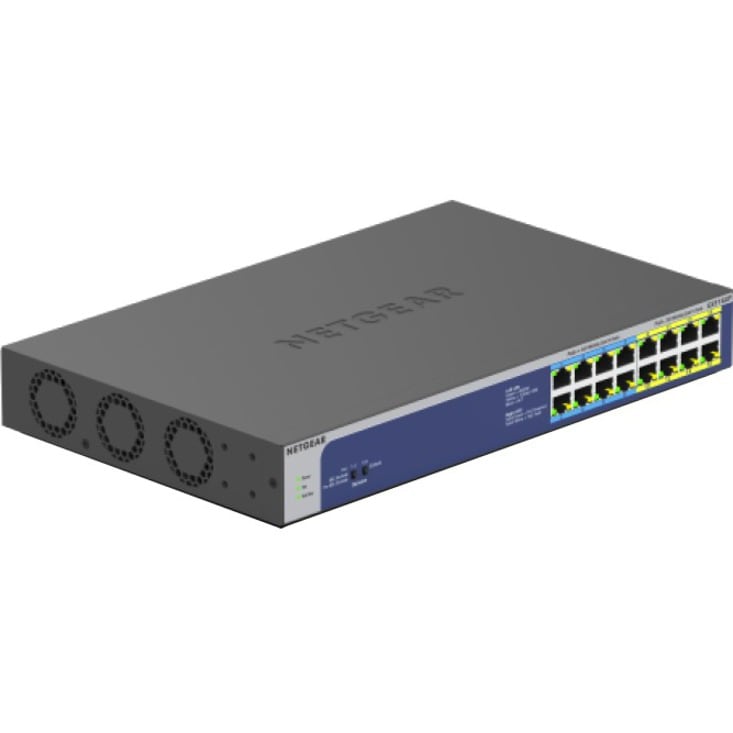 Netgear GS516UP Review 16-port 380W PoE+ and PoE++ Unmanaged Switch