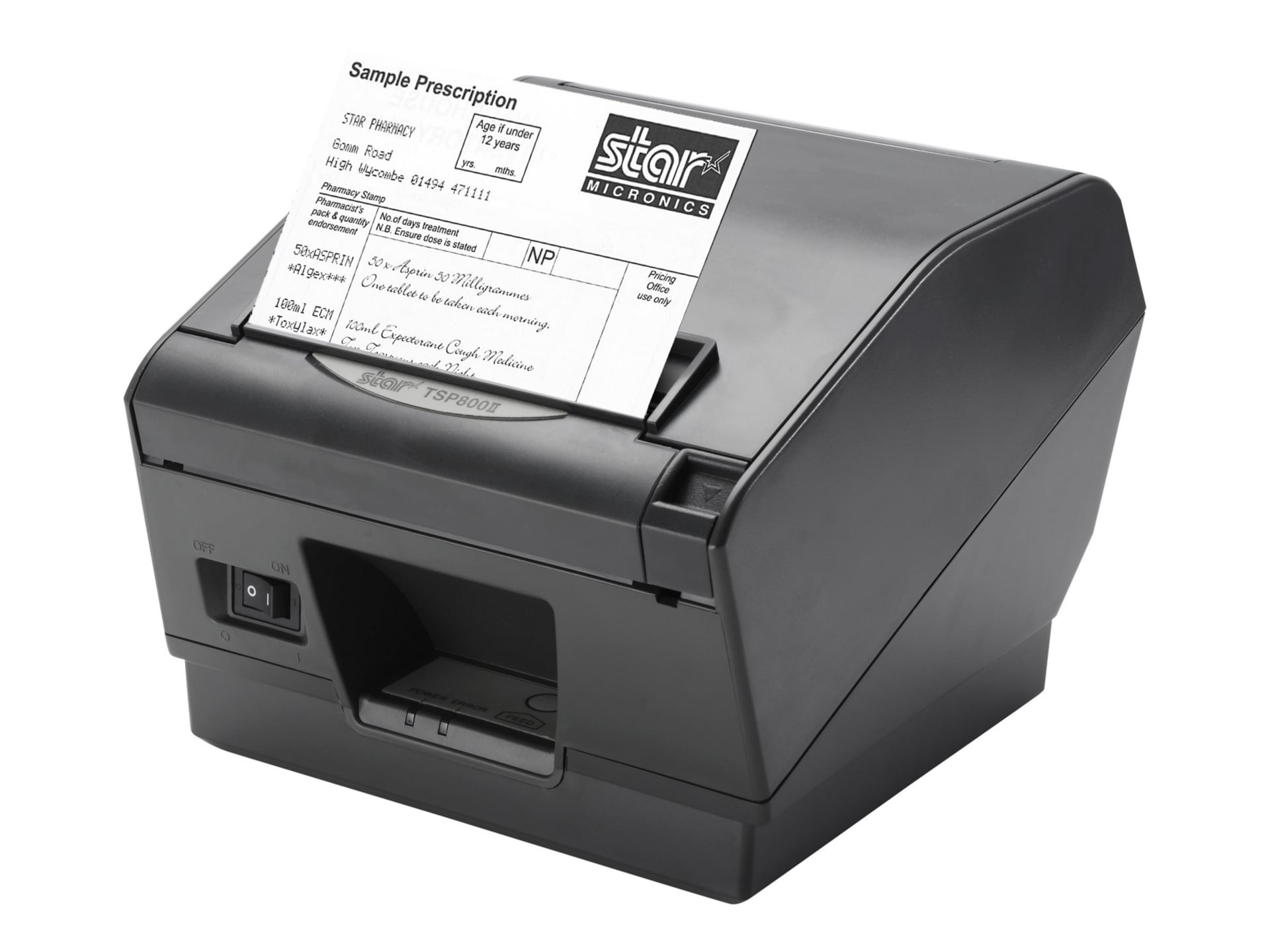 Star TSP TSP847II AirPrint-24L GRY US - receipt printer - B/W - direct ther