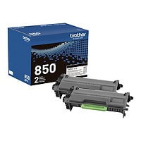 Brother TN850 - 2-pack - High Yield - black - original - toner cartridge