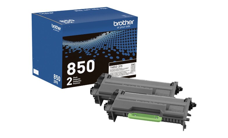 Brother TN 850 High Yield Black Toner Cartridges Pack Of 2